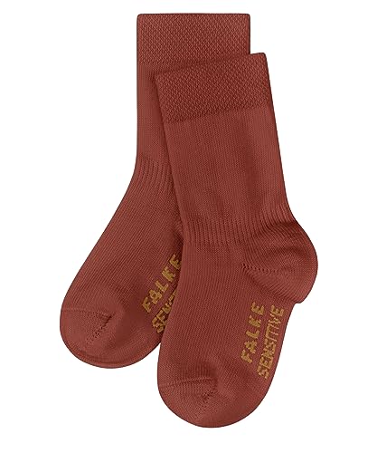 FALKE Unisex Baby Socken Sensitive Nachhaltige Baumwolle mit Komfortbund 1 Paar, Rot (Tangerine 8911), 50-56 von FALKE