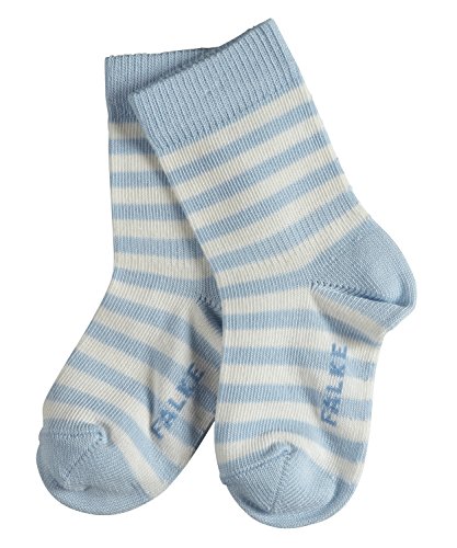 FALKE Unisex Baby Socken Stripe, Baumwolle, 1 Paar, Blau (Powder Blue 6250), 12-18 Monate (80-92cm) von FALKE