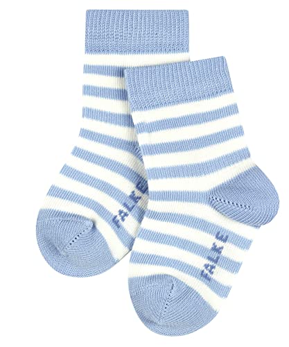 FALKE Unisex Baby Socken Stripe B SO Baumwolle gemustert 1 Paar, Blau (Crystal Blue 6290) neu - umweltfreundlich, 62-68 von FALKE