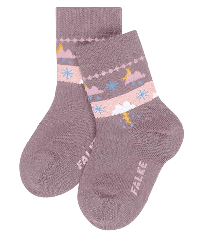 FALKE Unisex Baby Socken Weather Fair Isle Biologische Baumwolle gemustert 1 Paar, Rot (Parrod Red 8840), 62-68 von FALKE