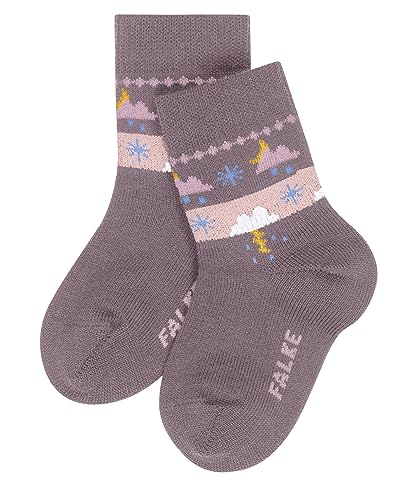 FALKE Unisex Baby Socken Weather Fair Isle Biologische Baumwolle gemustert 1 Paar, Rot (Parrod Red 8840), 80-92 von FALKE