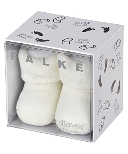 FALKE Unisex Baby Socken Erstling B So Baumwolle einfarbig 1 Paar, Weiß Off-White 2040, 50-56 von FALKE