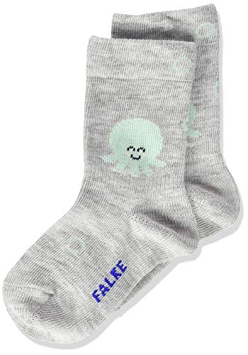 FALKE Unisex Baby Squid Socken, grau (Storm Grey 3820), 74-80 von FALKE