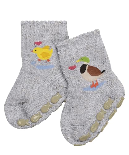 FALKE Unisex Baby Stoppersocken Baby Duckling B Hp Baumwolle rutschhemmende Noppen 1 Paar, Weiß White 2000, 74-80 von FALKE