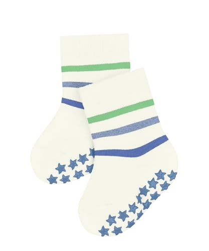 FALKE Unisex Baby Stoppersocken Multi Stripe B Hp Baumwolle rutschhemmende Noppen 1 Paar, Weiß Off-White 2041, 74-80 von FALKE