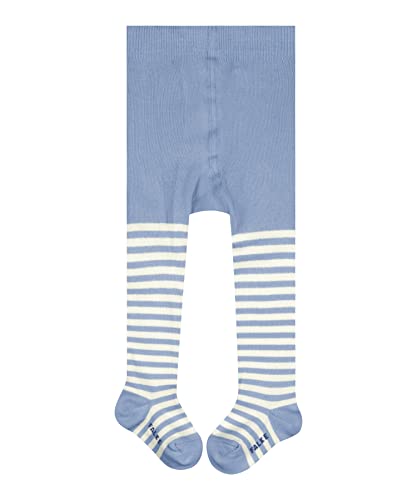 FALKE Unisex Baby Strumpfhose Stripe B Ti Baumwolle gemustert 1 Stück, Blau Crystal Blue 6290, 74-80 von FALKE