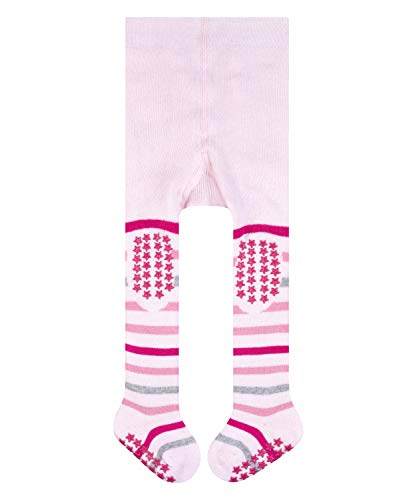 FALKE Unisex Baby Multi Stripe B TI Strumpfhose, Blickdicht, Rosa (Powder Rose 8902), 62-68 von FALKE