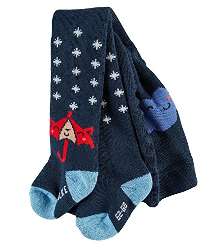 FALKE Unisex Baby Strumpfhose Snowflake, Mehrfarbig (Marine 6120), 62-68 (1-6 Monate) von FALKE