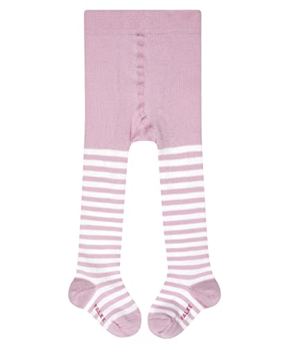 FALKE Unisex Baby Strumpfhose Stripe B TI Baumwolle dick gemustert 1 Stück, Rosa (Thulit 8663), 74-80 von FALKE