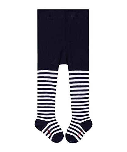 FALKE Unisex Baby Strumpfhose Stripe, Baumwolle, 1 Stück, Blau (Marine 6120), 80-92 von FALKE