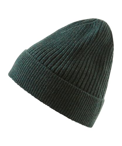 FALKE Unisex Beanie-Mütze Basic Fancy Lambswool U Be Wolle schnelltrocknend warm 1 Stück, Grün Forest 7474, OneSize von FALKE