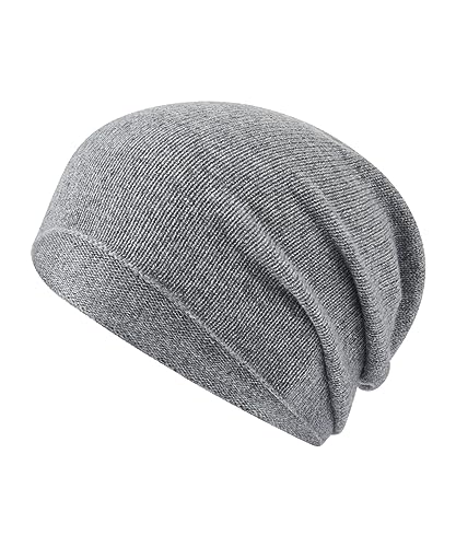 FALKE Unisex Beanie-Mütze Beanie U BE Kaschmir schnelltrocknend warm 1 Stück, Grau (Light Grey Melange 3390), ONESIZE von FALKE