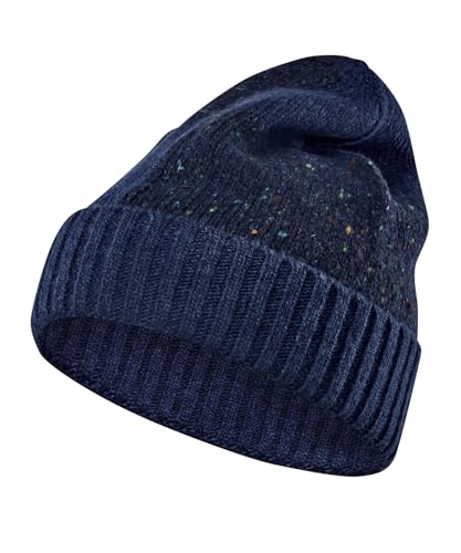 FALKE Unisex Beanie-Mütze Rustique U Be Wolle schnelltrocknend warm 1 Stück, Blau Space Blue 6116, OneSize von FALKE