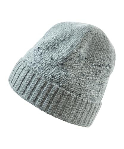 FALKE Unisex Beanie-Mütze Rustique U Be Wolle schnelltrocknend warm 1 Stück, Grau Light Grey Melange 3390, OneSize von FALKE