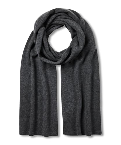 FALKE Unisex Winter-Schal Basic Fine Knit U Wr Kaschmir schnelltrocknend warm 1 Stück, Grau Dark Grey Heather 3278, ONESIZE von FALKE