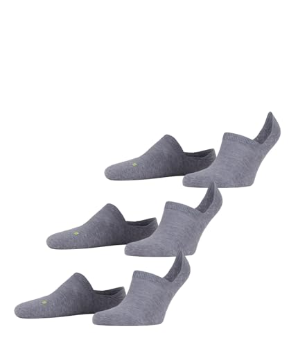 FALKE Unisex Füßlinge Cool Kick Invisible Multipack U In weich atmungsaktiv schnelltrocknend unsichtbar einfarbig 3 Paar, Grau Light Grey Melange 3775, 46-48 von FALKE
