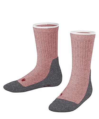 FALKE Unisex Kinder Socken Active Everyday K So Funktionsmaterial dünn atmungsaktiv einfarbig 1 Paar, Rosa Heather Pink Melange 8386, 23-26 von FALKE
