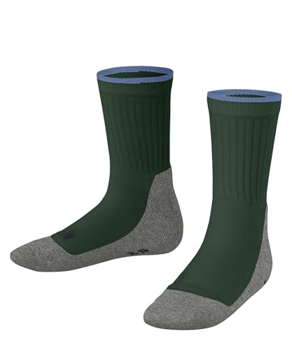 FALKE Unisex Kinder Socken Active Everyday K So Funktionsmaterial dünn atmungsaktiv einfarbig 1 Paar, Grün Deep Green 7401, 23-26 von FALKE