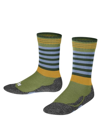 FALKE Unisex Kinder Active Frog K So Wolle Funktionsmaterial dick atmungsaktiv Gemustert Socken, Grün Ferngreen 7084, 35-38 von FALKE