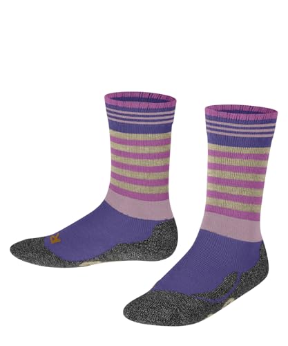 FALKE Unisex Kinder Active Frog K So Wolle Funktionsmaterial dick atmungsaktiv Gemustert Socken, Lila Crocus 8305, 23-26 von FALKE