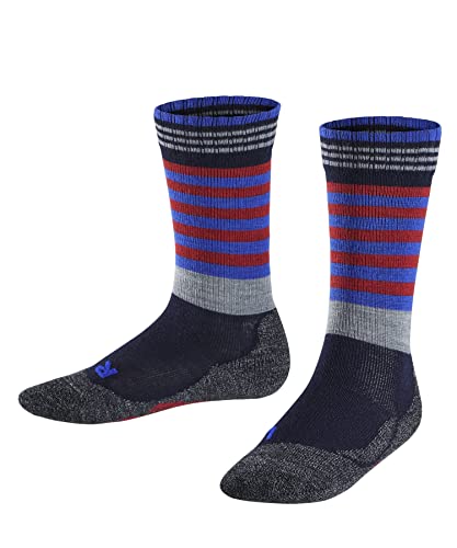 FALKE Unisex Kinder Active Frog Socken Wolle Blau Rot viele weitere Farben verstärkte Kindersocken mit Muster atmungsaktiv dick mit Streifen gegen Schweiß für aktive Kinder 1 Paar von FALKE