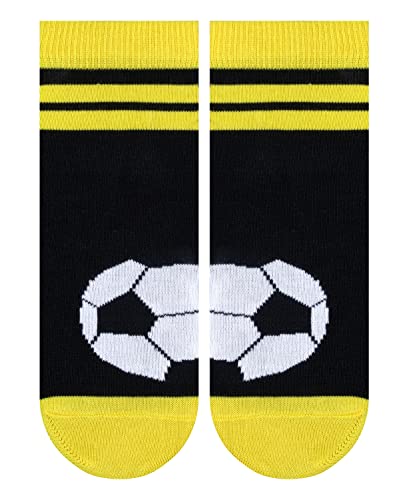 FALKE Unisex Kinder Socken Active Soccer K SO Baumwolle gemustert 1 Paar, Schwarz (Black 3000), 23-26 von FALKE