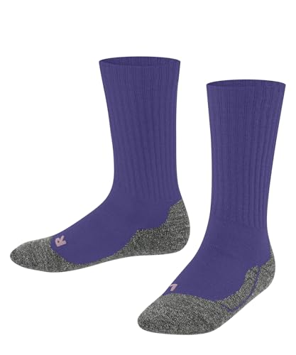 FALKE Unisex Kinder Active Warm K So Wolle Funktionsmaterial dick atmungsaktiv einfarbig Socken, Lila Crocus 8305, 39-42 von FALKE