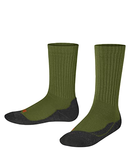 FALKE Unisex Kinder Socken Active Warm, Wolle, 1 Paar, Grün (Calla Green 7756), 19-22 von FALKE