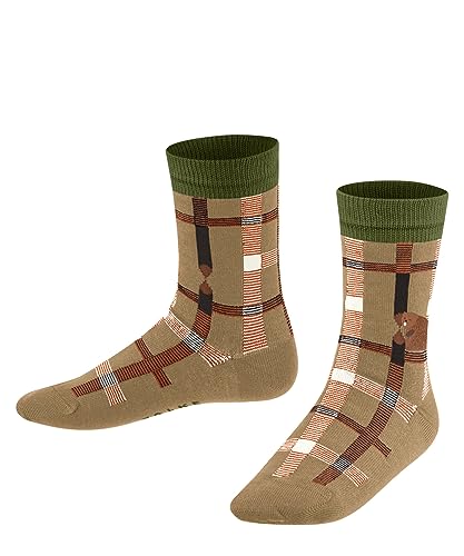 FALKE Unisex Kinder Socken Beaver Check, Nachhaltige Baumwolle, 1 Paar, Beige (Desert 4710), 31-34 von FALKE