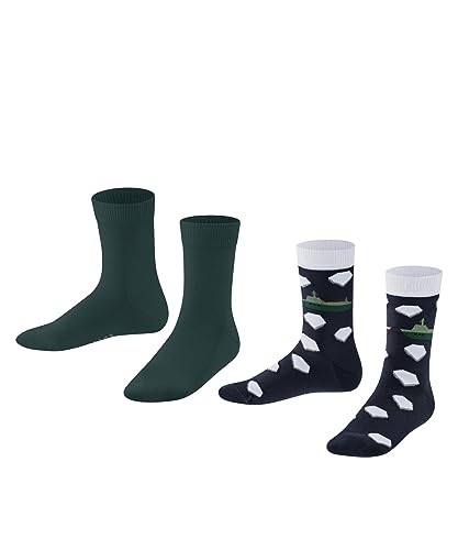 FALKE Unisex Kinder Boat Seasonal 2-Pack K SO Socken, Mehrfarbig (Sortiment 0010), 23-26 (2-3 Jahre) (2er Pack) von FALKE