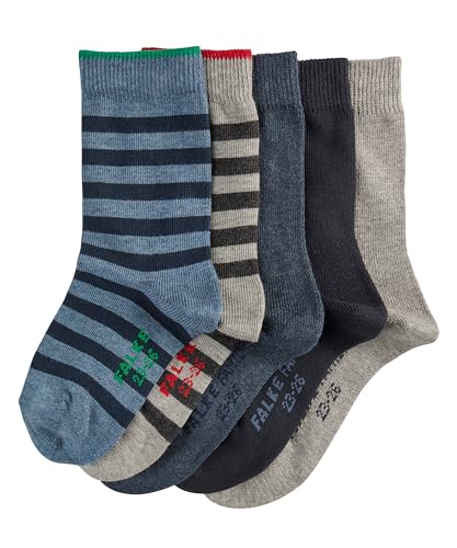 FALKE Unisex Kinder Boy Mixed Plain/Stripes 5-Pack K SO Socken, Mehrfarbig (Sortiment 10), 23-26 von FALKE