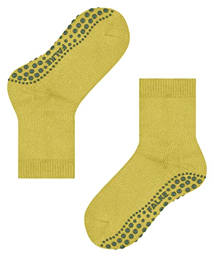 FALKE Unisex Kinder Hausschuh-Socken Catspads K HP Baumwolle Wolle rutschhemmende Noppen 1 Paar, Gelb (Fennel 1640), 35-38 von FALKE