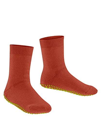 FALKE Unisex Kinder Hausschuh-Socken Catspads K HP Baumwolle Wolle rutschhemmende Noppen 1 Paar, Gelb (Sunset 8038), 31-34 von FALKE