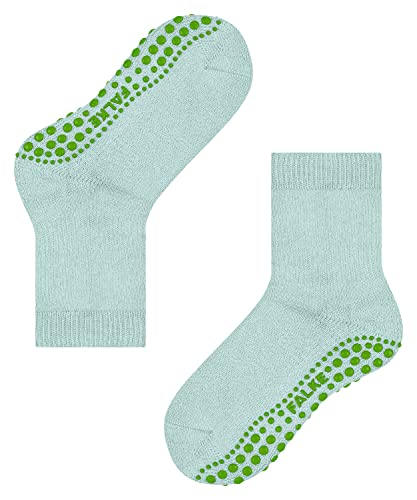 FALKE Unisex Kinder Hausschuh-Socken Catspads K HP Baumwolle Wolle rutschhemmende Noppen 1 Paar, Grün (Moroccan Mint 7491), 23-26 von FALKE