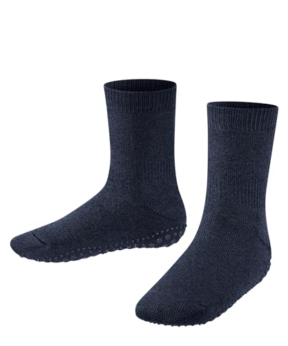 FALKE Unisex Kinder Stoppersocken Catspads K Hp Baumwolle Wolle rutschhemmende Noppen 1 Paar, Blau Dark Demin 6719, 35/38 EU von FALKE