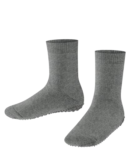 FALKE Unisex Kinder Stoppersocken Catspads K Hp Baumwolle Wolle rutschhemmende Noppen 1 Paar, Grau Light Grey Melange 3390, 27/30 EU von FALKE
