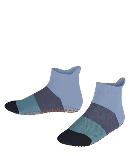 FALKE Unisex Kinder Colour Block K Hp Baumwolle Rutschhemmende Noppen Stoppersocken, Blau Crystal Blue 6290, 35/38 EU von FALKE