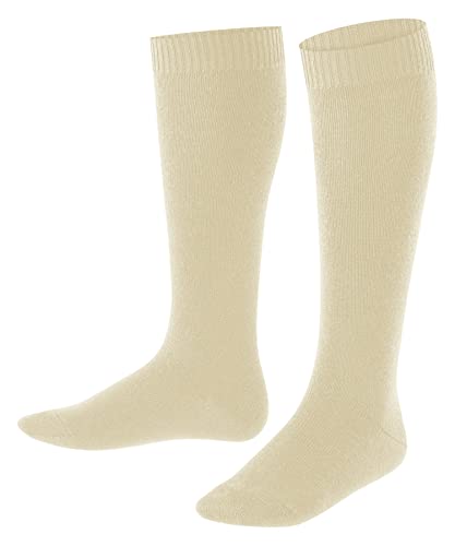 FALKE Unisex Kinder Kniestrümpfe Comfort Wool K KH Wolle lang einfarbig 1 Paar, Beige (Cream 4011), 19-22 von FALKE