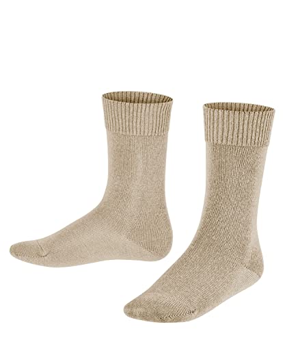 FALKE Unisex Kinder Socken Comfort Wool K SO Wolle einfarbig 1 Paar, Beige (Cream 4011), 35-38 von FALKE