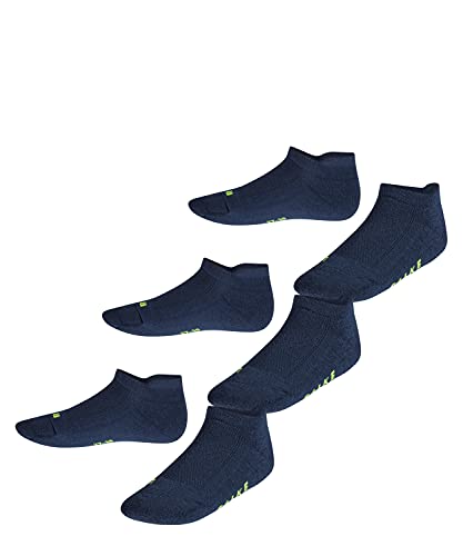 FALKE Unisex Kinder Sneakersocken Cool Kick Sneaker 3-Pack K SN Weich atmungsaktiv schnelltrocknend kurz einfarbig 3 Paar, Blau (Marine 6120), 23-26 von FALKE