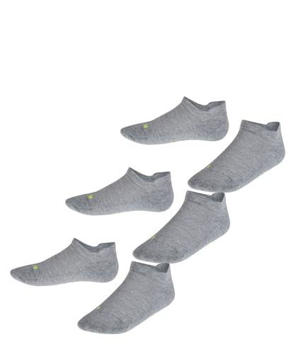 FALKE Unisex Kinder Sneakersocken Cool Kick Sneaker Multipack K Sn weich atmungsaktiv schnelltrocknend kurz einfarbig 3 Paar, Grau Light Grey 3400, 27-30 von FALKE