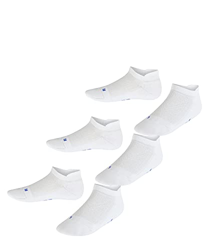 FALKE Unisex Kinder Sneakersocken Cool Kick Sneaker 3-Pack K SN Weich atmungsaktiv schnelltrocknend kurz einfarbig 3 Paar, Weiß (White 2000), 27-30 von FALKE