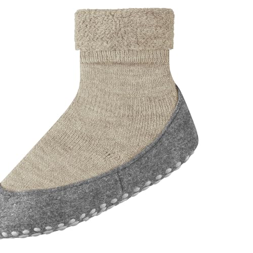 FALKE Unisex Kinder Stoppersocken Cosyshoe Minis K HP Wolle rutschhemmende Noppen 1 Paar, Beige (Sand Melange 4651), 23-24 von FALKE