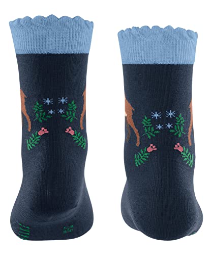 FALKE Unisex Kinder Socken Country Deer, Nachhaltige Baumwolle, 1 Paar, Blau (Marine 6120), 19-22 von FALKE