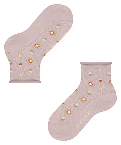 FALKE Unisex Kinder Kurzsocken Dotted Flower K SSO Lyocell gemustert 1 Paar, Rosa (Pale Rose 8474), 23-26 von FALKE