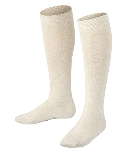 FALKE Unisex Kinder Kniestrümpfe Family K KH nachhaltige biologische Baumwolle lang einfarbig 1 Paar, Beige (Sand Melange 4650) neu - umweltfreundlich, 23-26 von FALKE