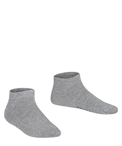 FALKE Unisex Kinder Sneakersocken Family K SN nachhaltige biologische Baumwolle kurz einfarbig 1 Paar, Grau (Light Grey 3400) neu - umweltfreundlich, 19-22 von FALKE