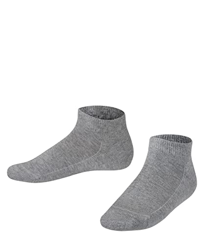 FALKE Unisex Kinder Sneakersocken Family K SN nachhaltige biologische Baumwolle kurz einfarbig 1 Paar, Grau (Light Grey 3400) neu - umweltfreundlich, 19-22 von FALKE