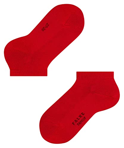 FALKE Unisex Kinder Sneakersocken Family K SN nachhaltige biologische Baumwolle kurz einfarbig 1 Paar, Rot (Fire 8150) neu - umweltfreundlich, 31-34 von FALKE