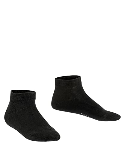 FALKE Unisex Kinder Sneakersocken Family K SN nachhaltige biologische Baumwolle kurz einfarbig 1 Paar, Schwarz (Black 3000) neu - umweltfreundlich, 27-30 von FALKE